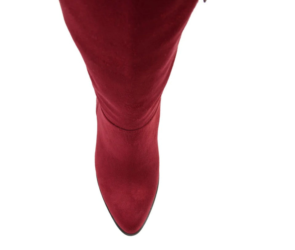 Journee Collection Women's Kyllie Wide Calf Boots Burgundy Size 7.5