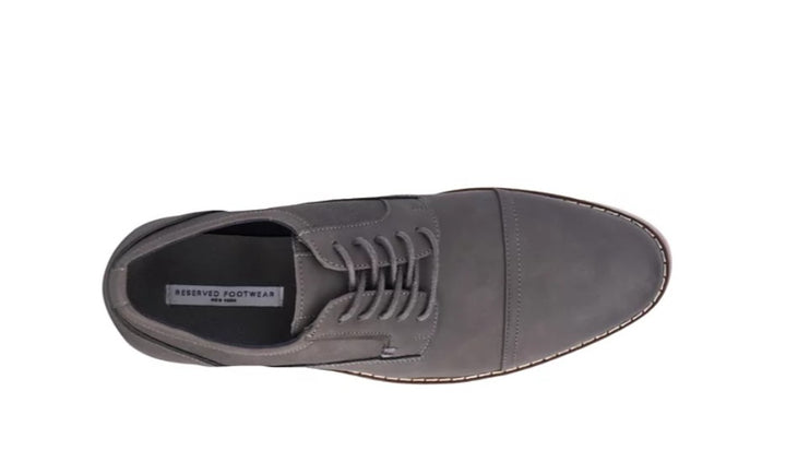 Reserved Footwear Men's Asher Oxford Casual Shoe Charcoal Size 10