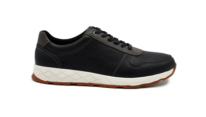 Aston Marc Men’s Round Toe Fashion Casual Court Shoe Black Size 9.5 M