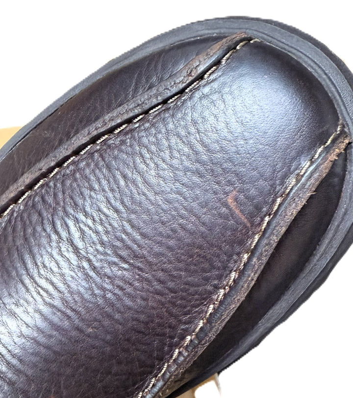 Clarks Men's Bradley Step Slip-On Shoes Brown Tumbled Leather Size 8 M