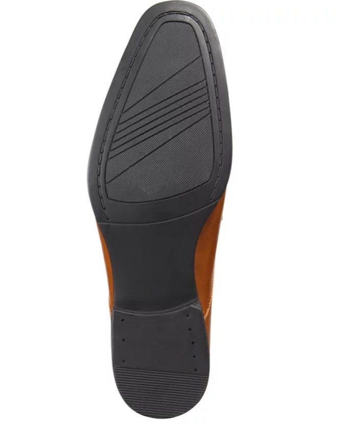 Alfani Men's Andrew Plain Toe Derbys Dress Shoes Dark Tan Size 10.5