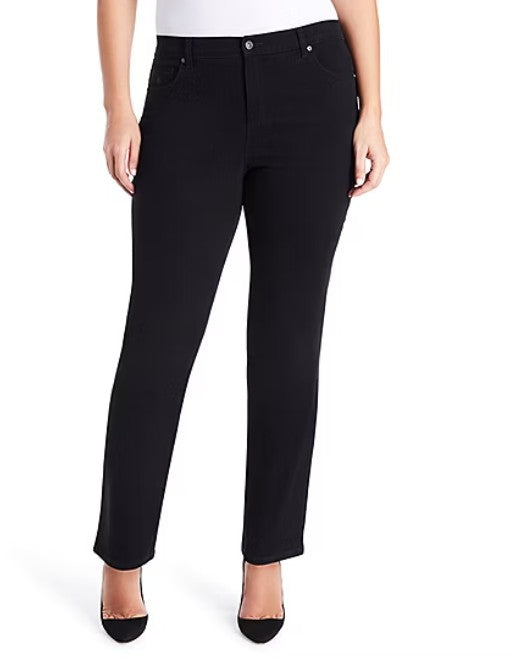 Gloria Vanderbilt Women's Plues Size Amanda Classic Tapered Leg Jean Black