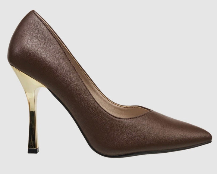 French Connection Women's Pointy Anny Heels Shoes Brown Leather Size 11