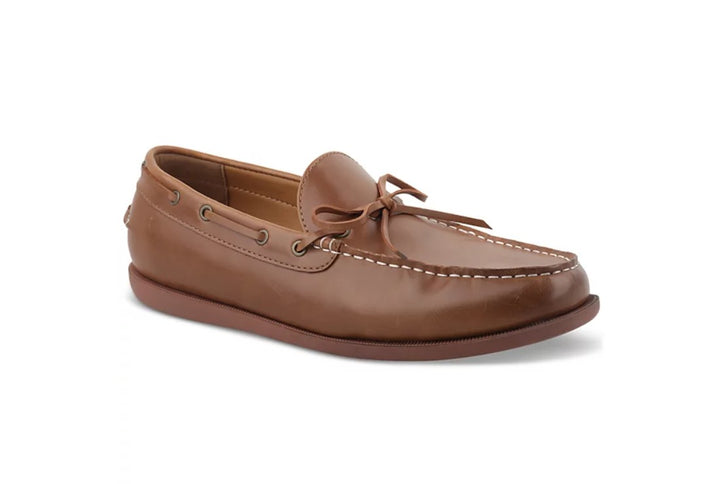 Club Room Men's Slip-on Moc toe Sean Boat Shoes Cognac Size 9.5