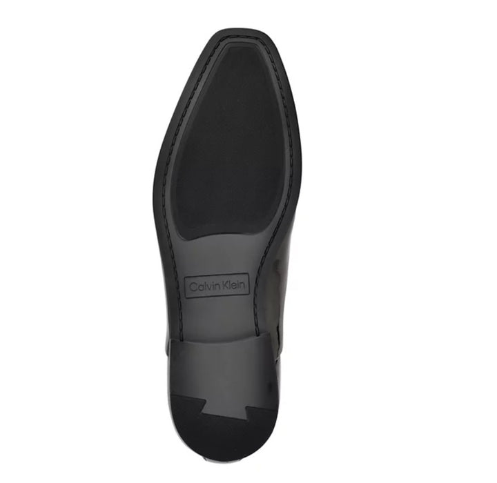 Calvin Klein Men's Cardiff Round Toe Dress Loafer Black Patent Size 13