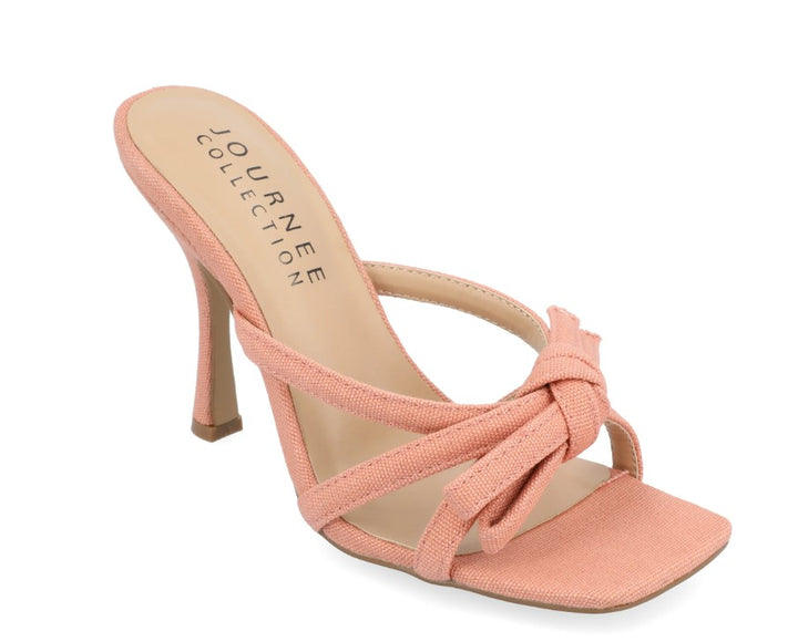 Journee Collection Women's Cilicia Slip On Multi Strap Open Toe Pumps Size 5.5