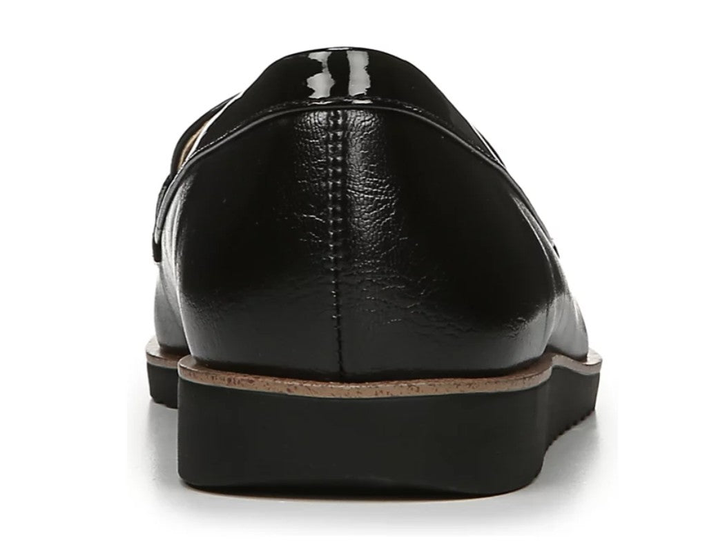 LifeStride Women's Zee Slip On Penny Loafers Shoes Black Faux Leather Size 7 1/2