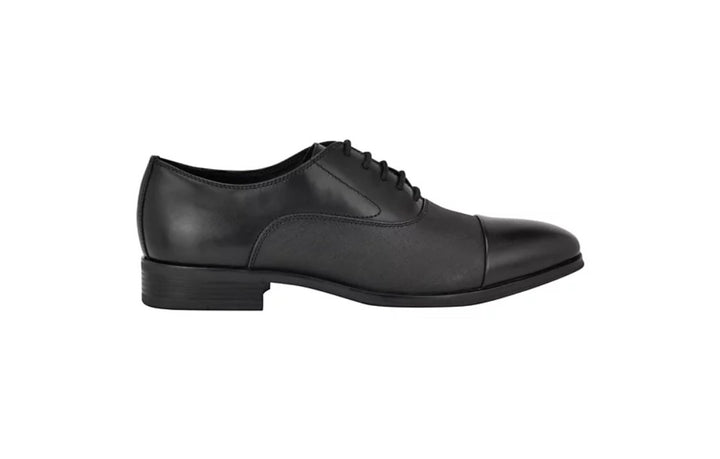 Calvin Klein Men's Drew Lace-Up Dress Oxford Shoes Black Leather Size 11.5