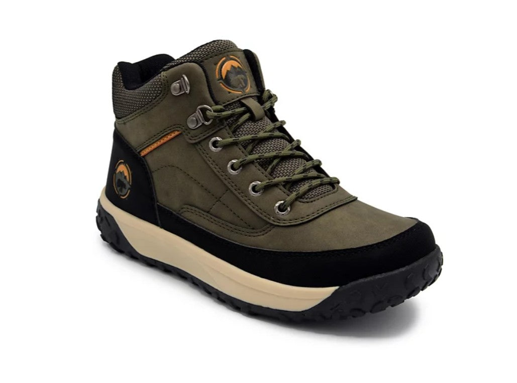 Polar Range Men's Cushioned Comfort Lace-up Closure Lundar Boot Olive-Wheat