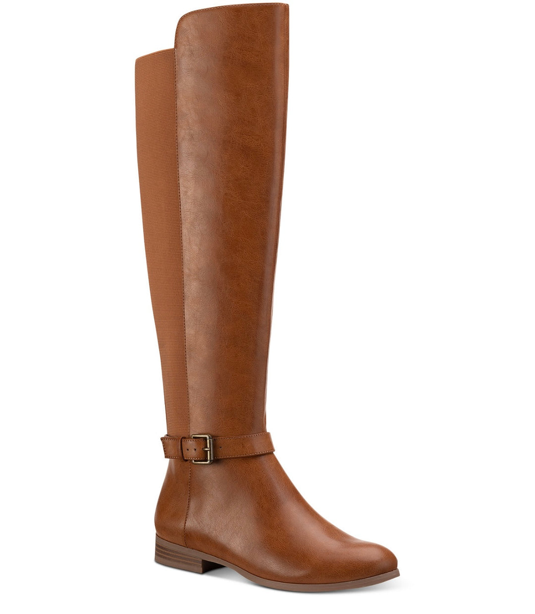 Style & Co. Women's Kimmball Over-The-Knee Boots Dark Brown-Tan Smooth