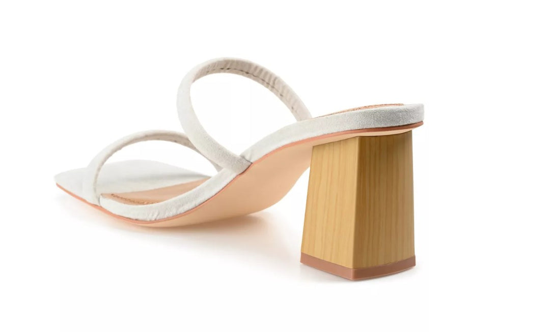 Journee Collection Women's Henrietta Dress Sandals Off White Size 8