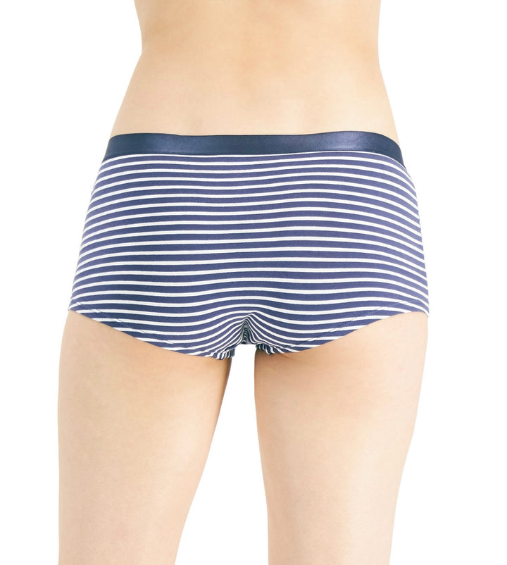 Jenni Women's Faux button fly Boyshorts Underwear Stripe Size XL