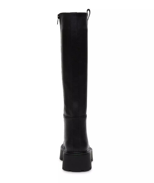 Madden Girl Women's Crow Lug-Sole Knee High Boots Black Size 7.5