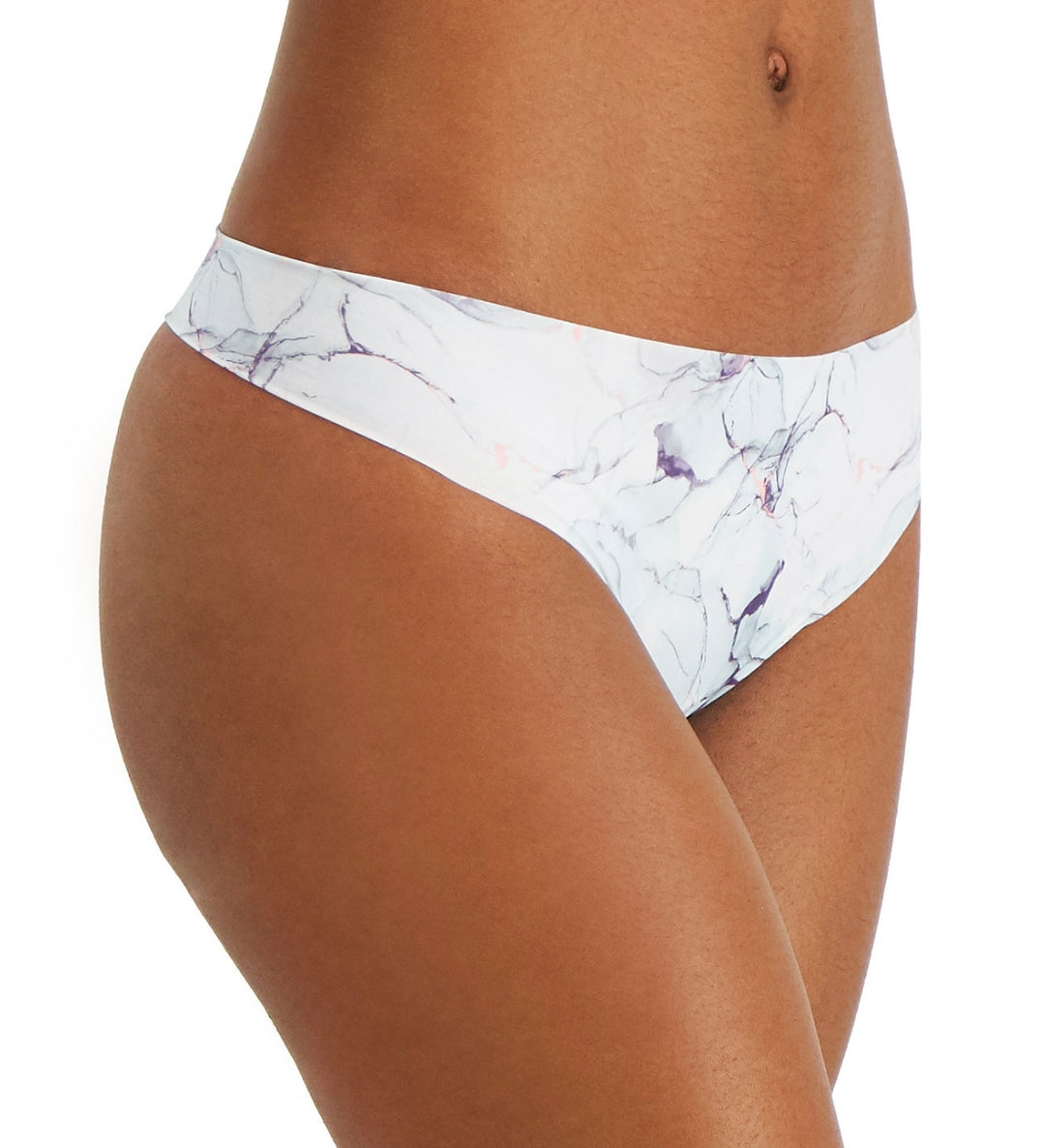 Alfani Women's Laser-Cut Thong Underwear 2-Pk Set Creamy Ivory/Marble Size M