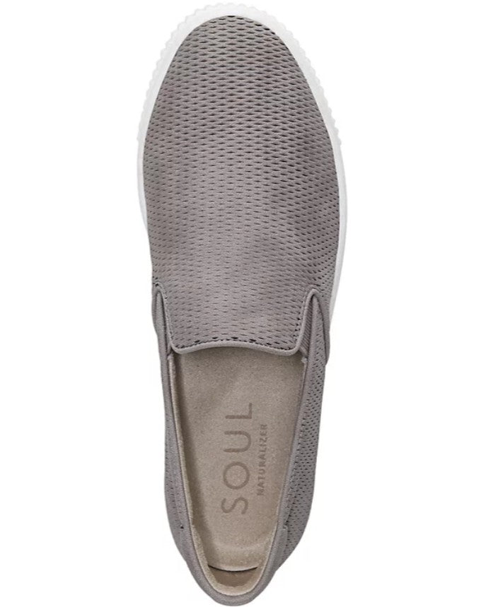 Soul Naturalizer Women's Tia Slip-On Sneakers Mushroom Faux Leather Size 7.5