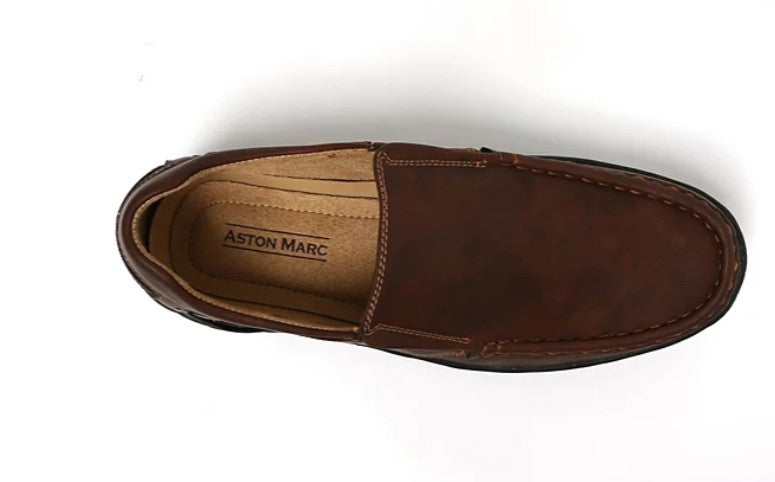 Aston Marc Men's Slip On Comfort Casual Moccasin Shoes Tan Size 13 M