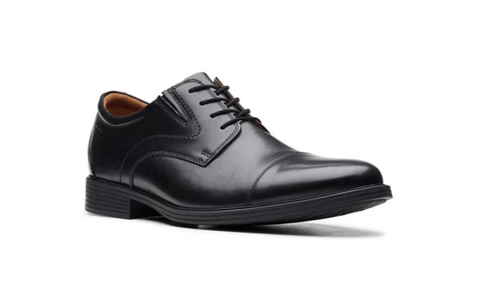 Clarks Men's Whiddon Cap-Toe Oxfords Shoes Black Size 9.5 M