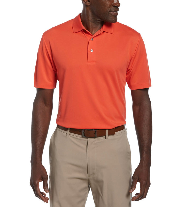 Pga Tour Men's AirFlux Mesh Performance Golf Polo Shirt Firelight Size S
