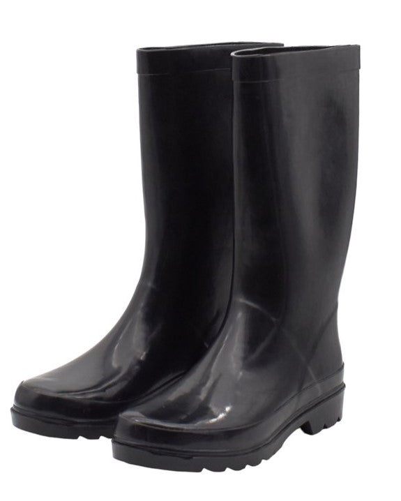 Sugar Women's Raffle Tall Rain Boots Solid Black Size 11 M