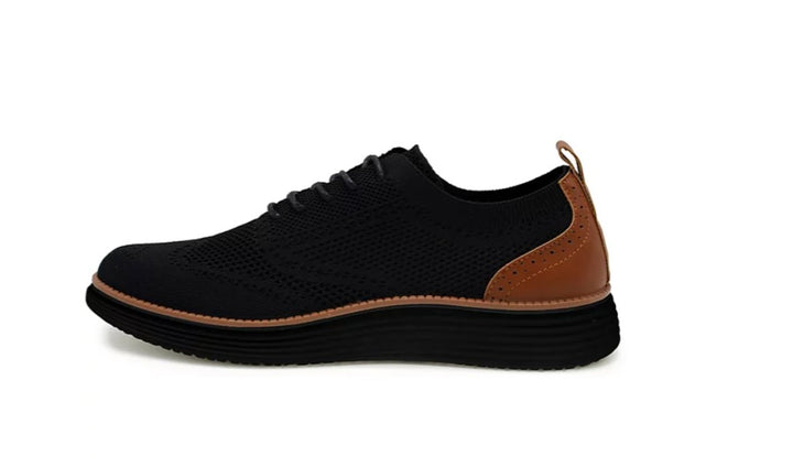 Akademiks Men's Olney Wingtip Knit Oxford Shoes Black Size 10 M