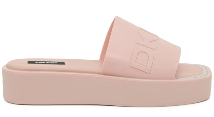 DKNY Women's Laren Platform Slide Sandals Pink Blush Wod Size 6