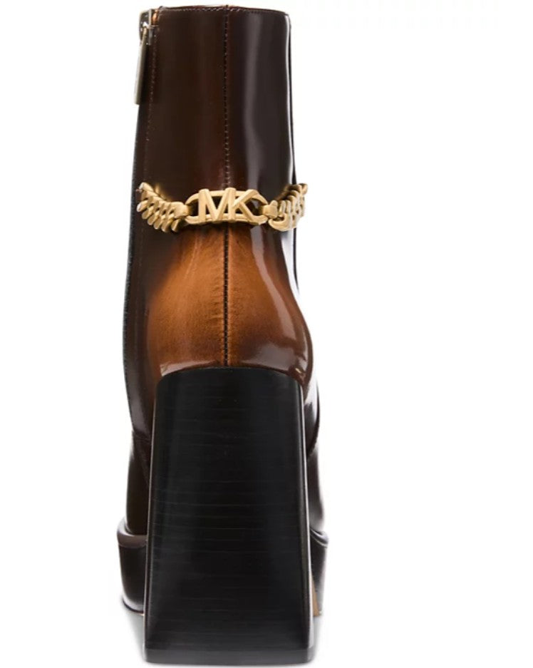 Michael Michael Kors Women's Carlisle Chain-Detail High Heel Platform Booties