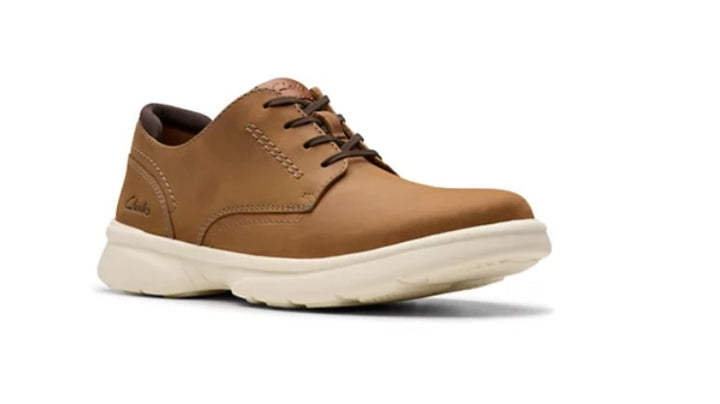 Clarks Collection Men's Bradley Plain Shoes Light Brown Leather Size 7 M