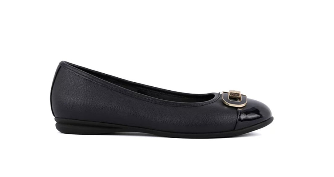 Jones New York Women's Ambalee Ornamented Ballet Flats Black Size 5M