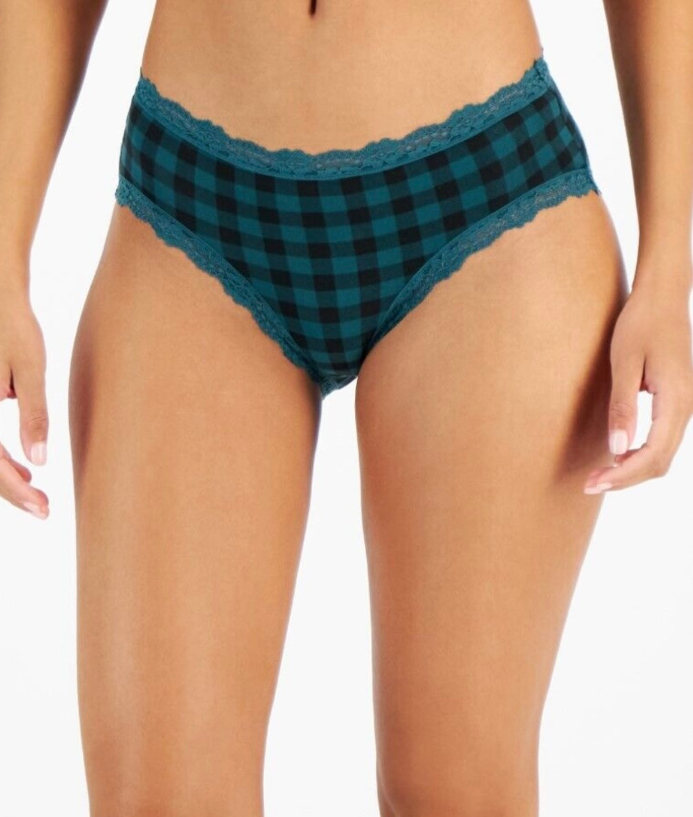 Jenni Women's Core Panty Table Lace Trim Hipster Underwear Buffalo