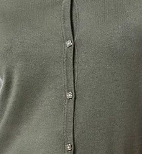 Melissa Paige Women's Novelty Button-Front Cardigan Sweater Olive Size XL