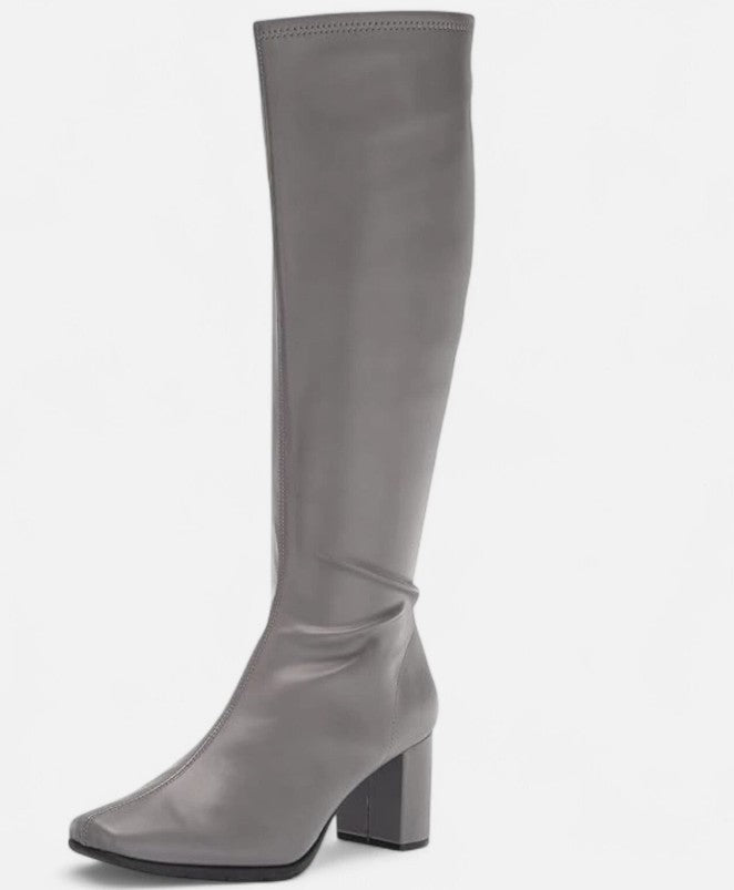 Aerosoles Women's Square Toe Micah Tall Boots Grey Size 7