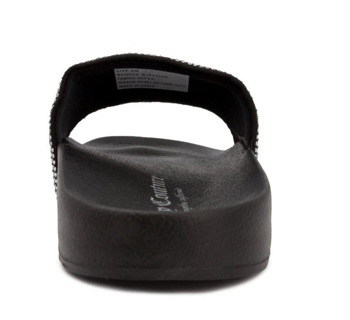 Juicy Couture Women's Slip on Wander Slide Sandal Black Size 7 M