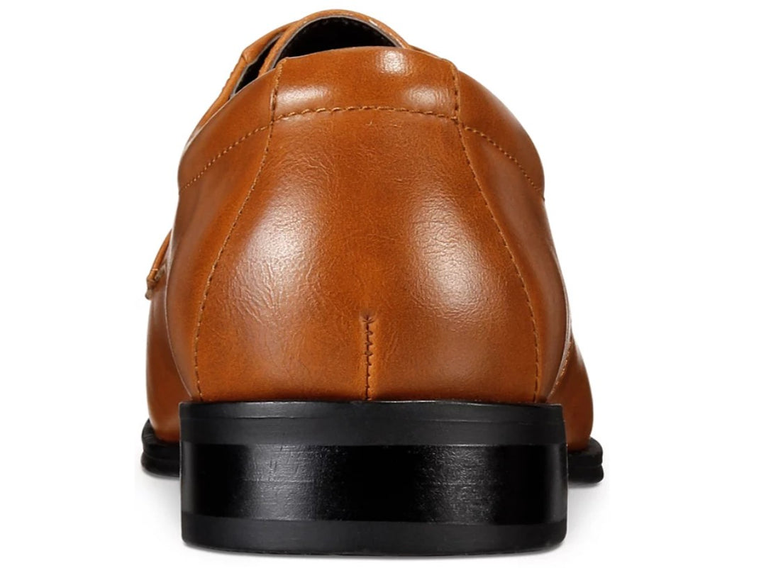 Alfani Men's Andrew Plain Toe Derbys Dress Shoes Dark Tan Size 10.5