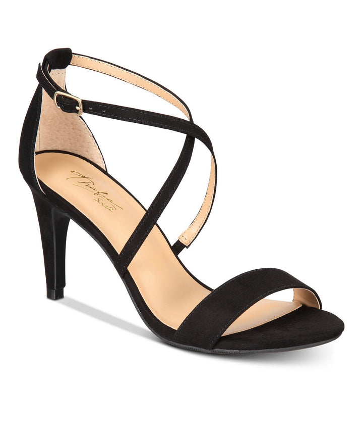 Thalia Sodi Women's Stiletto Heel Darria Strappy Sandals Black Size 11M
