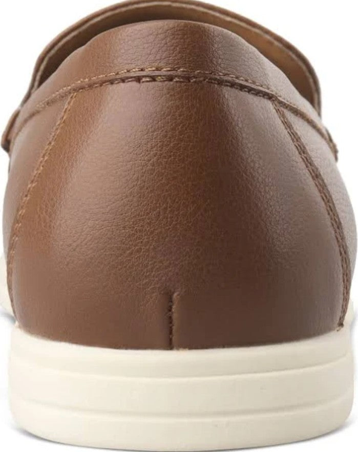 Alfani Men's Memory Foam Porter Faux Leather Loafer Shoes Tan Size 9M