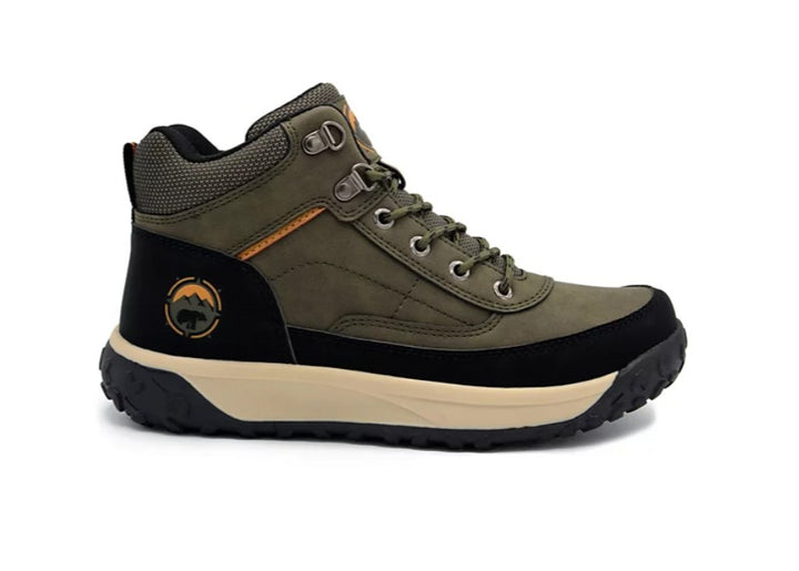 Polar Range Men's Cushioned Comfort Lace-up Closure Lundar Boot Olive-Wheat
