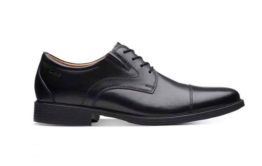 Clarks Men's Arch Support Whiddon Cap-Toe Oxfords Shoes Black Size 11 M