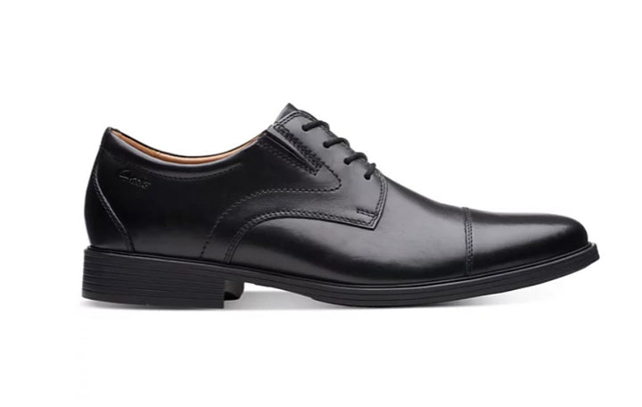 Clarks Men's Arch Support Whiddon Cap-Toe Oxfords Shoes Black Size 11 M