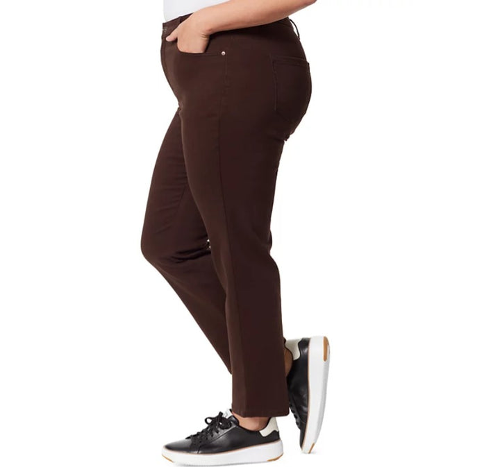 Gloria Vanderbilt Women's Amanda Tapered Leg Slimming Jean Coffee Roast