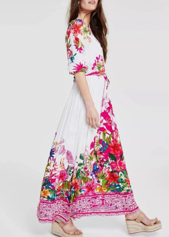 INC International Concepts Women's Floral V-Neck Maxi Dress Mara Garden Size M