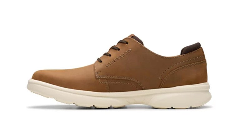 Clarks Collection Men's Bradley Plain Shoes Light Brown Leather Size 7 M