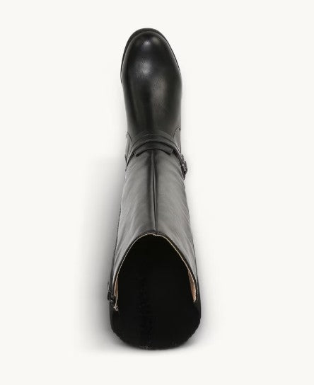 LifeStride Women's Xanita Faux Leather Riding Boots Black Size 9
