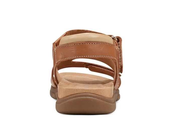 Easy Spirit Mavey Strappy Leather Open Toe Flat Sandals Brown Leather Size 10