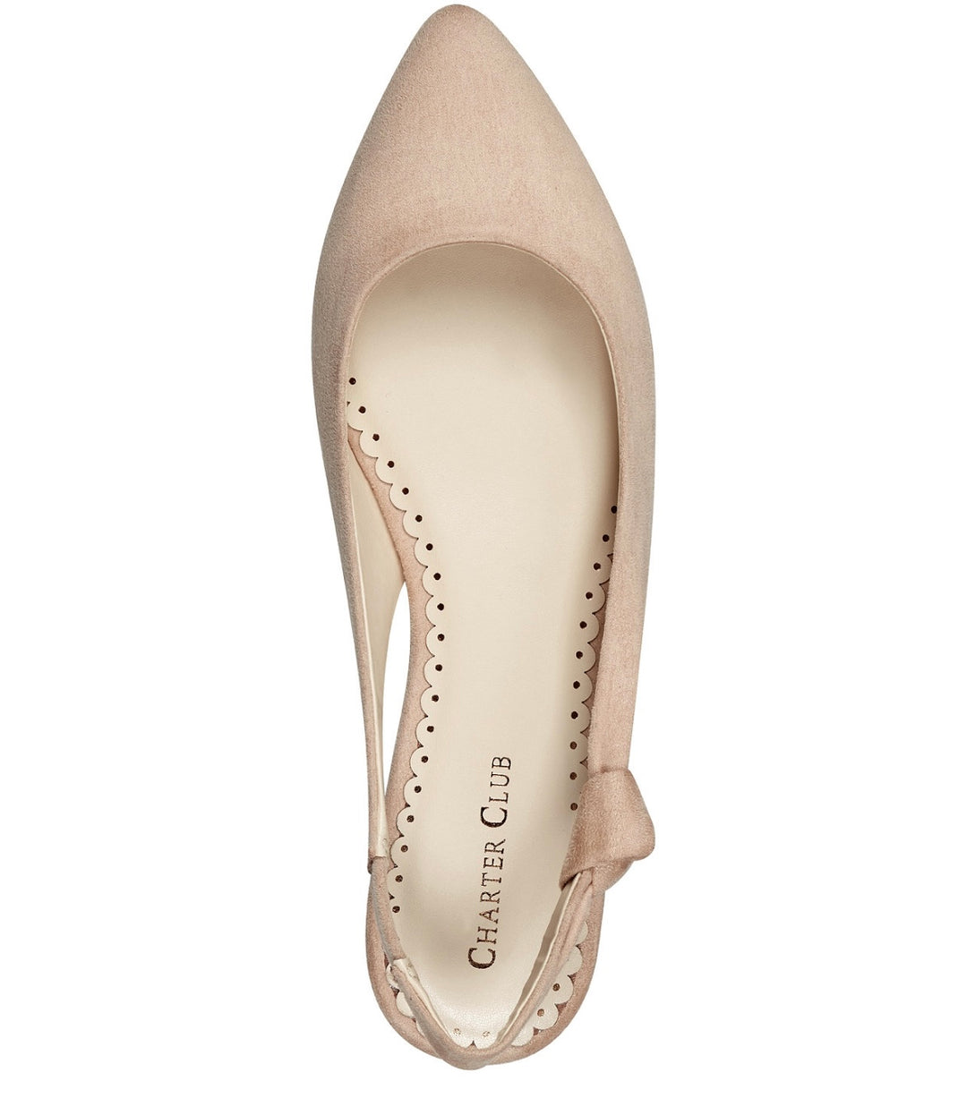 Charter Club Women's Karaa Slingback Flats Shoes Dusty Pink Size 5.5 M