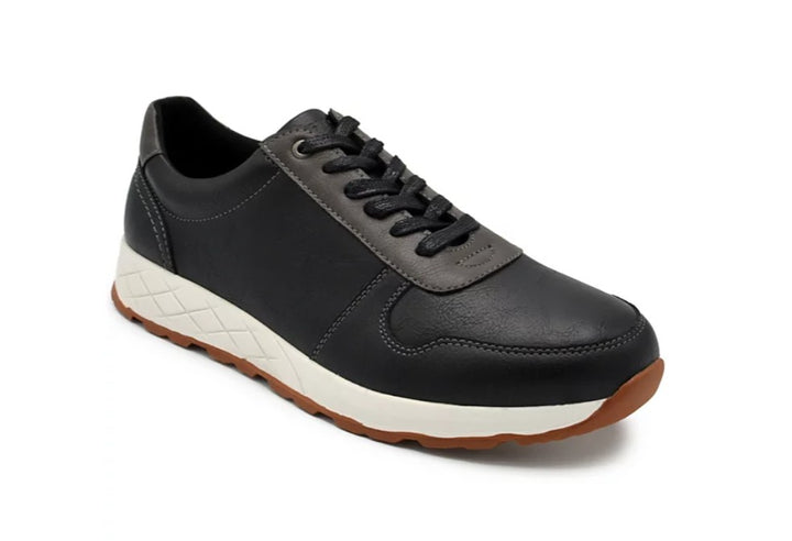 Aston Marc Men’s Round Toe Fashion Casual Court Shoe Black Size 9.5 M