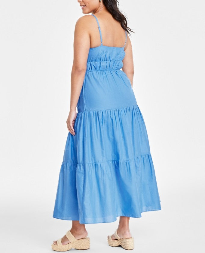 On 34th Women's Sweetheart Neckline Cutout Maxi Dress Regatta Size S