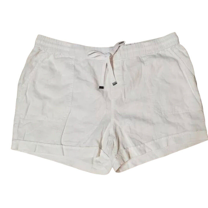 Women's Solid Linen Shorts