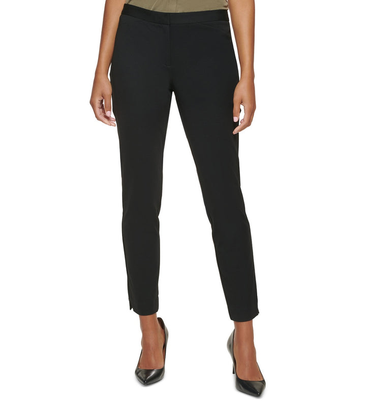 Calvin Klein Women's Mid Rise Ponte Pull On Pants Black Size 6