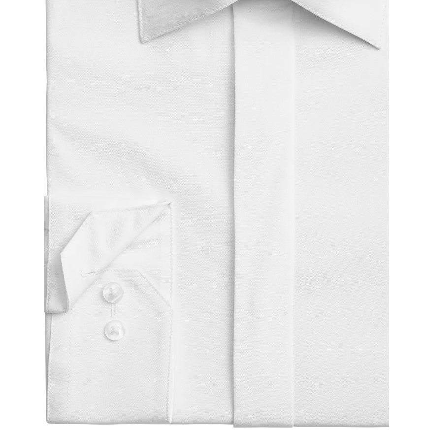 Alfani Men's Regular Fit 2-Way Stretch Formal Dress Shirt White Size L