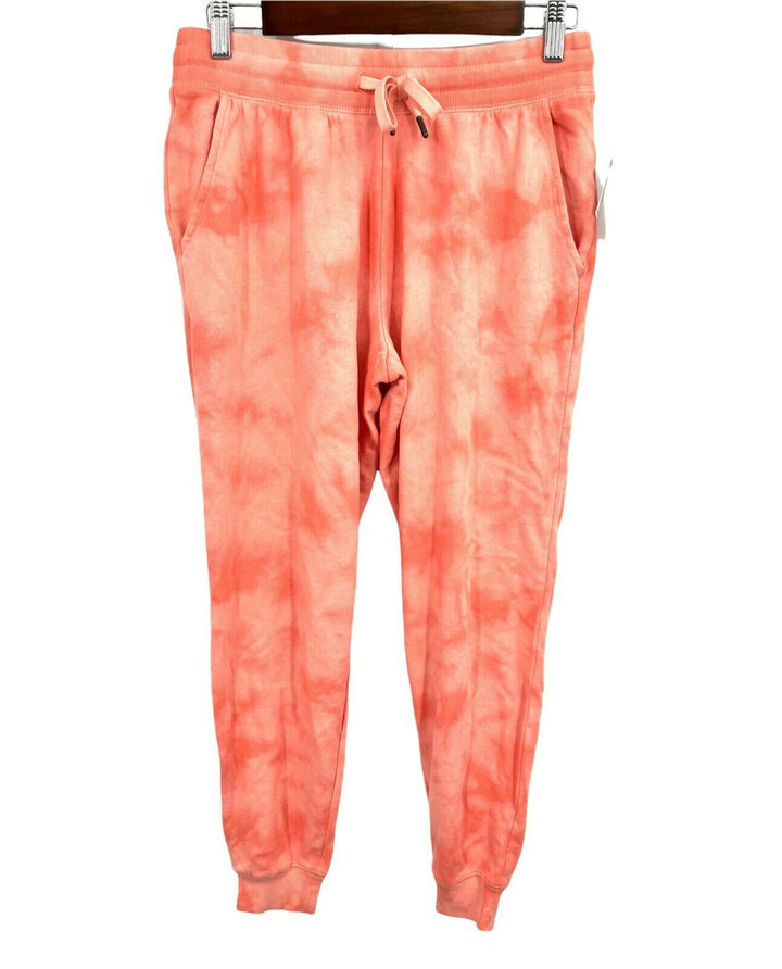 Old Navy Women's Tie-Dye Specially Dyed Sweatpants Orange Elastic Waist